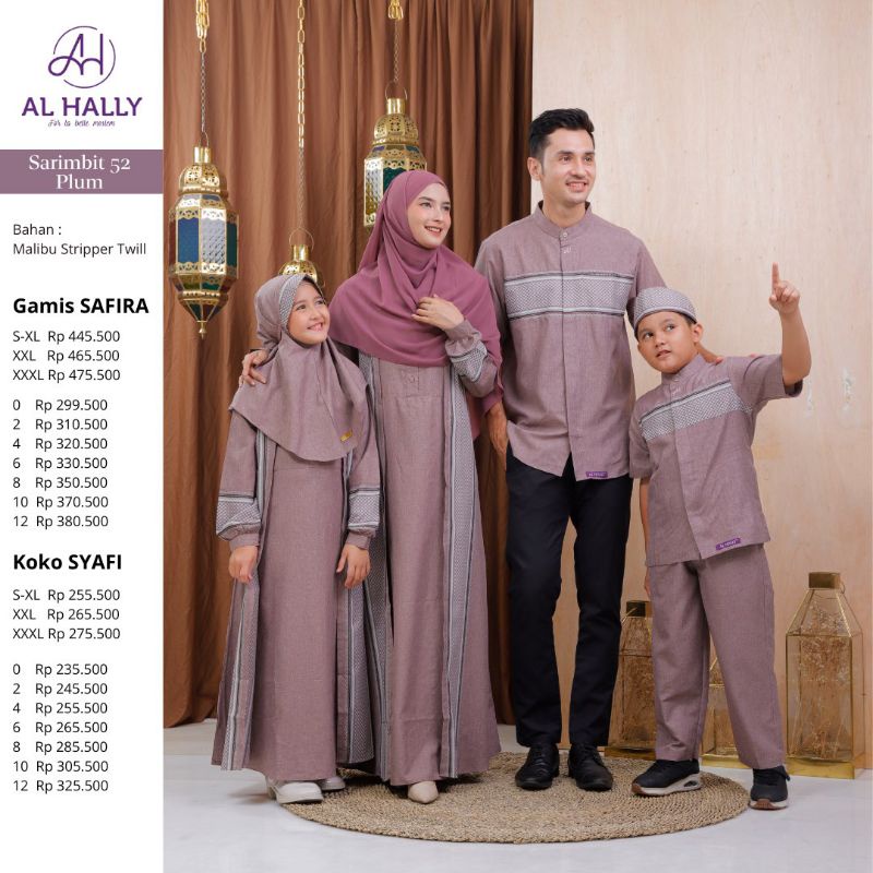 [COD] Sarimbit Keluarga Terbaru  Al-Hally 2023 || ORIGINAL || Sarimbit 52 Plum