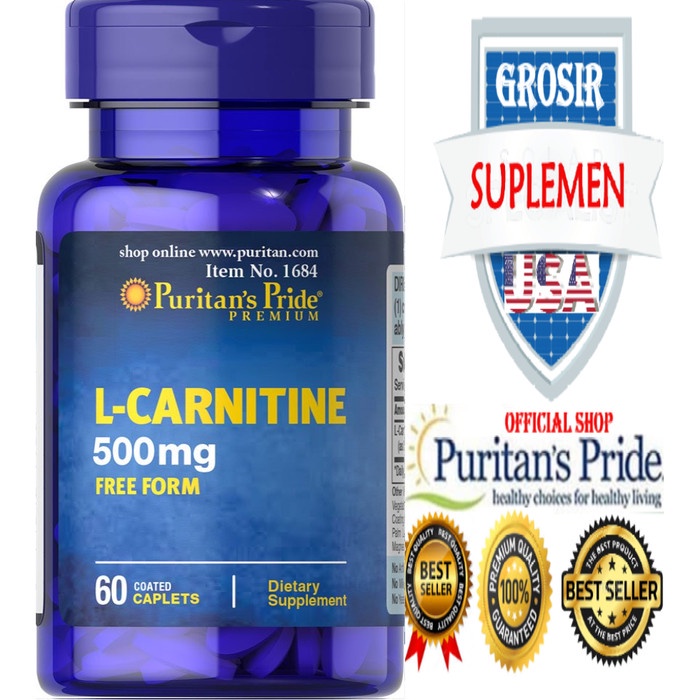 L-CARNITINE 500 mg - PEMBAKAR LEMAK-PURITAN USA