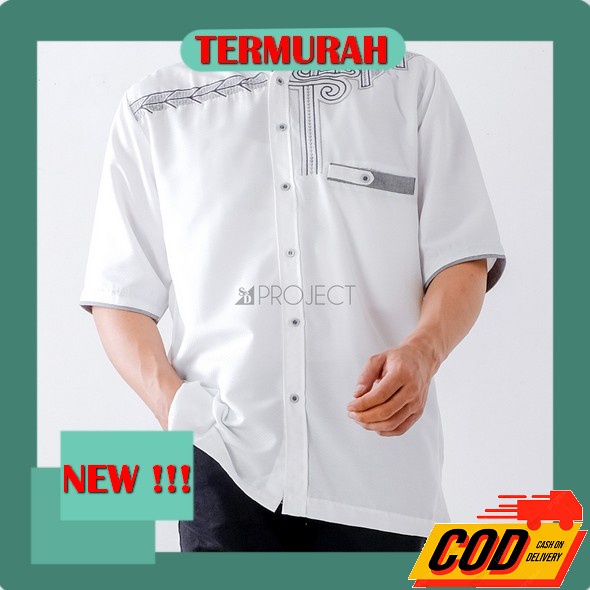 Baju Koko Modern Nazif Fadkhera Baju Koko Pria Kemeja Pria Lengan Panjang Kemko Polos Lengan Pendek 