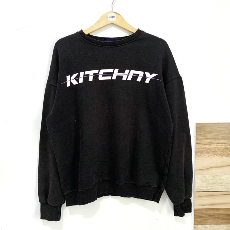 Crewneck Kitchny "Wonder" Black | Sweater Preloved Second Branded Original