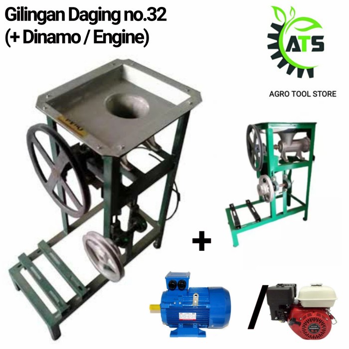 Gilingan Gilingan Daging Otomatis No.32 Siap Pakai Engine Atau Dinamo Stainless