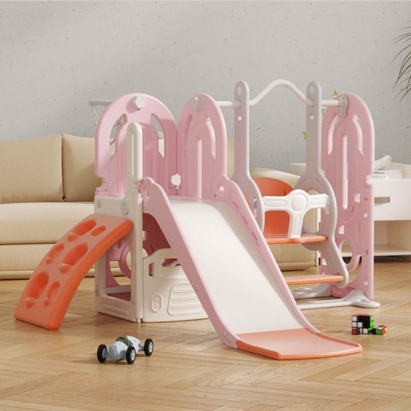 Perosotan set 5in1 anak dengan setir mobil luncuran ayunan mini playground