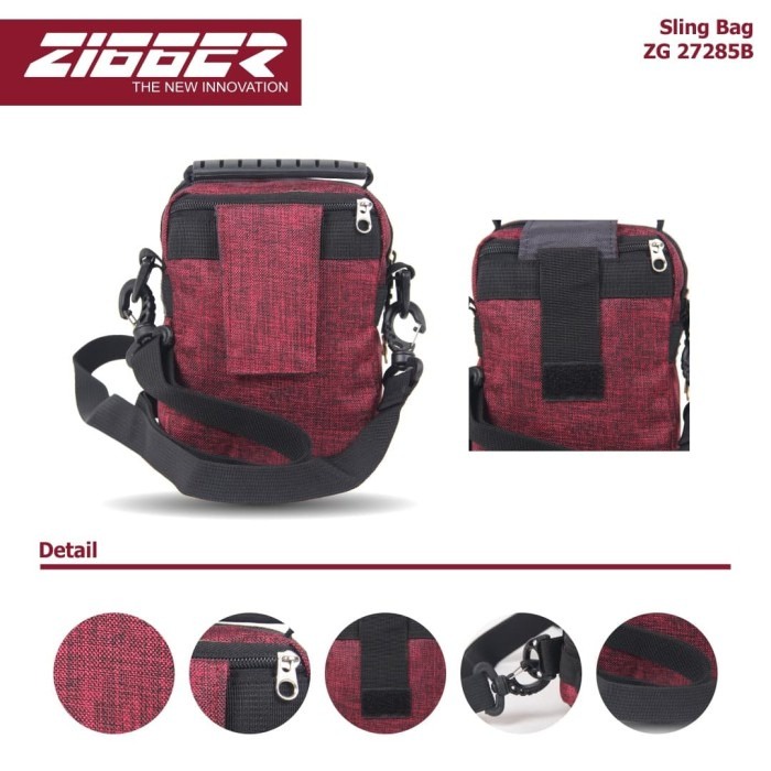 [KLIKTAS] Tas Slempang Pria 2 in 1 ZIGGER - ZG 27285B - Sling Bag Gaul
