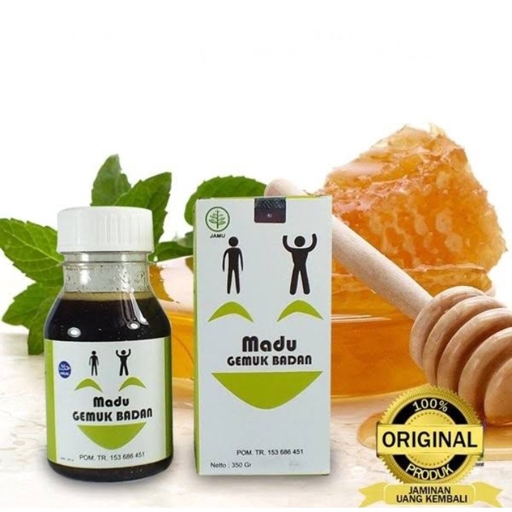MADU GEMUK BADAN DEWASA ORIGINAL ASLI PLUS PROPOLIS HONEY PEGAGAN TEMULAWAK CURCUMA PENAMBAH NAFSU M