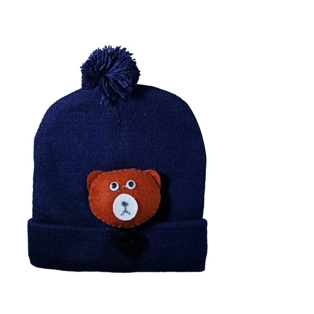 Topi Kupluk Rajut Anak Bayi Model Teddybear Lucu Usia 6 Bulan - 3 Tahunan