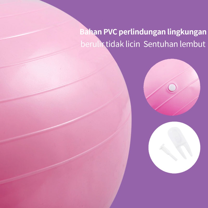 GYM BALL BOLA YOGA BOLA 50cm Gymball bola senam yoga FITNESS FREE POMPA