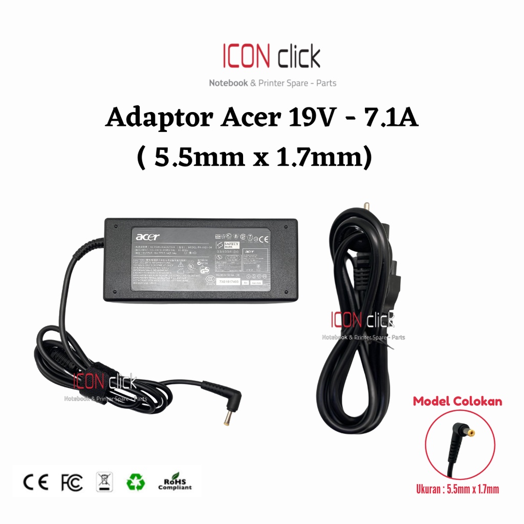 Adaptor Charger Laptop Acer Aspire Nitro 5 AN515-52 Nitro 5 AN515-53 Nitro 5 AN515-54 Nitro 5 AN517-51