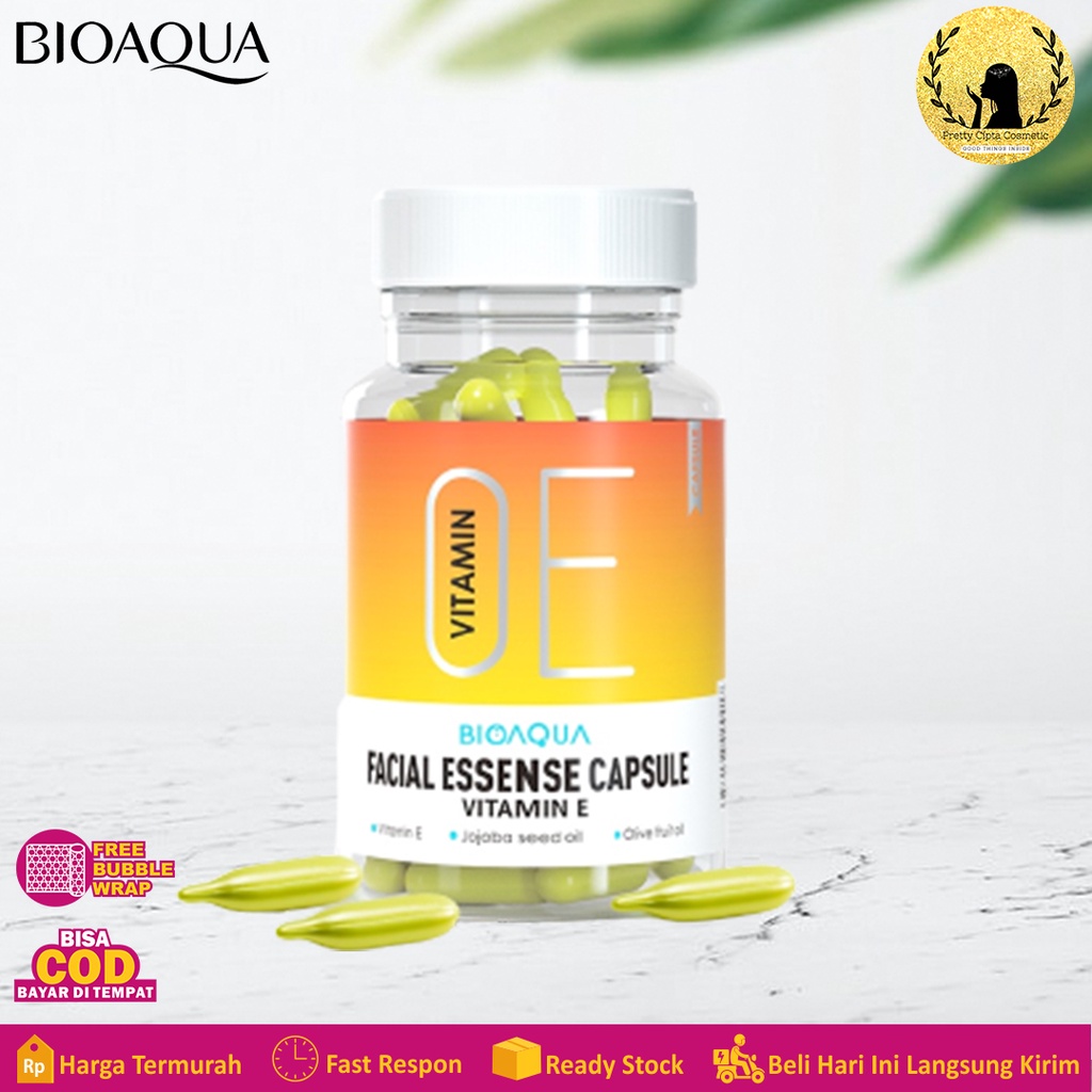 BIOAQUA Serum Wajah Vitamin E Facial Essence Moisturizing isi 60 Kapsul Exp 2025