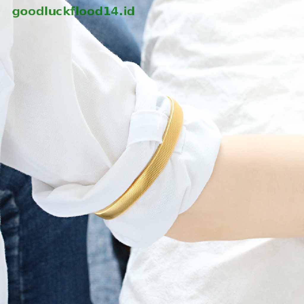 [GOOGFOUR] Unisex Metal Sleeve Garters Mens Elasticated Arm Band Shirt Lengan Holder [Atasan]