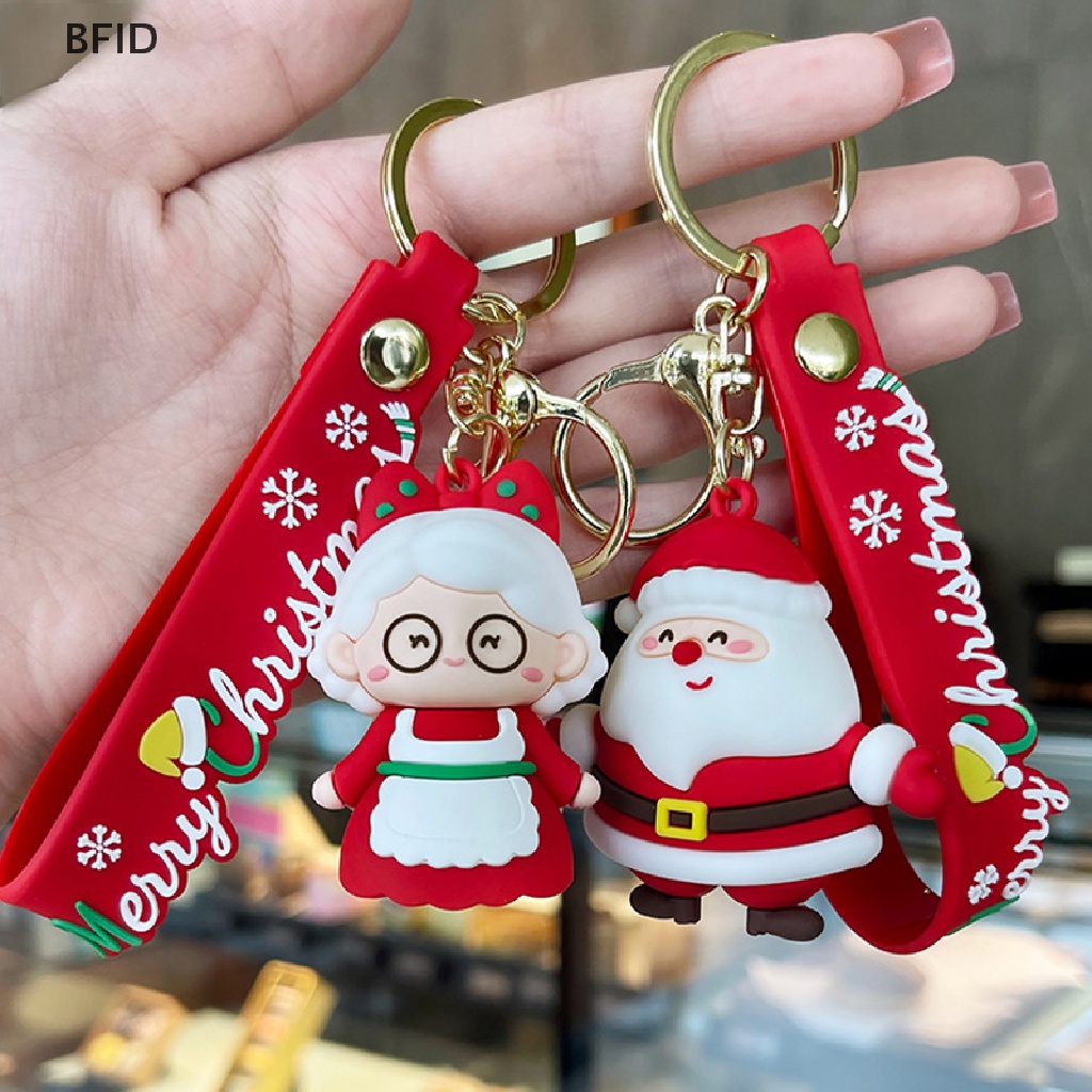 [BFID] Santa Gantungan Kunci Kartun Claus Key Fob Lucu Pohon Xmas Gantungan Kunci Untuk Dekorasi Natal Ponsel Ransel Dompet Hadiah Nikmat Pesta [ID]