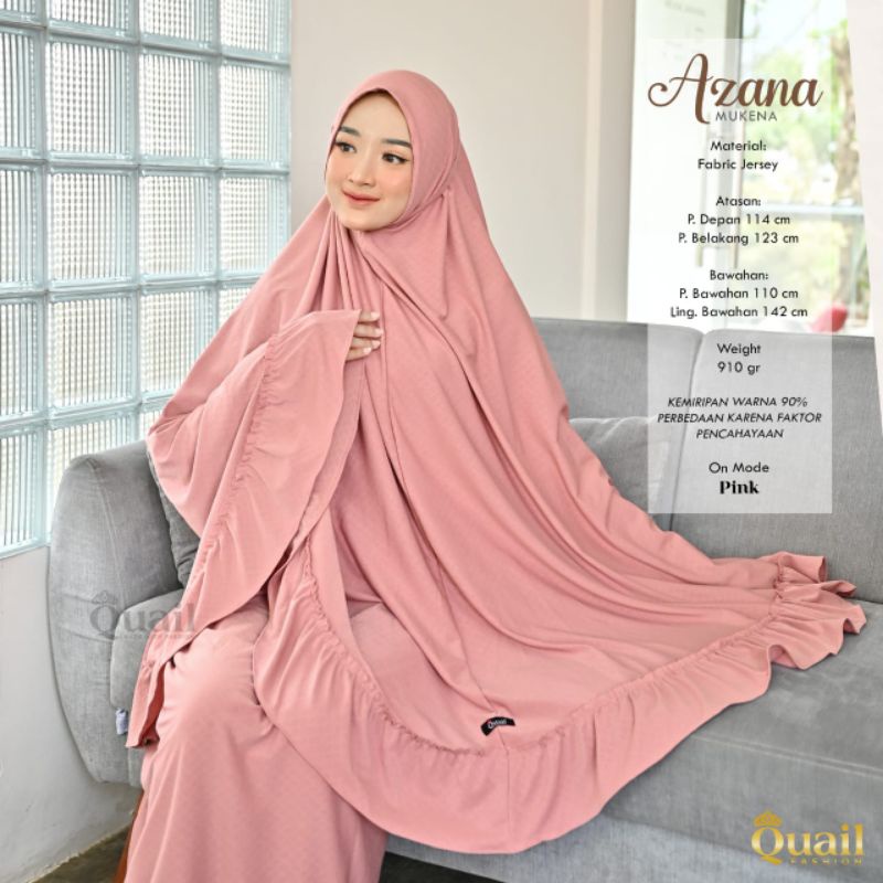 Mukena azana Quail /mukena jersey/mukena adem/mukena dewasa