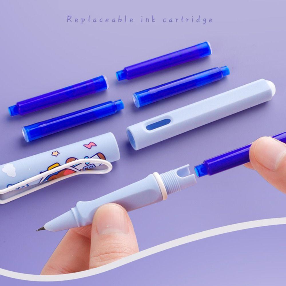 R-flower Fountain Pens Hadiah Perlengkapan Kantor Sekolah Gel Pen Untuk Pelajar Dapat Dihapus Dengan Berkerudung