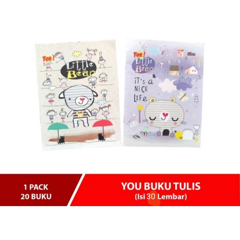 

H7Y Buku Tulis You 30 Lembar (20 Buku) Kertas Serat Padat