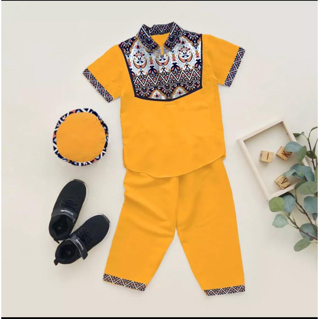 PAKAIAN KOKO MUSLIM ANAK MOTIF GURU // SETELAN BAJU KOKO ANAK LAKI-LAKI USIA 1-10THN // FASHION MUSLIM ANAK TERBARU