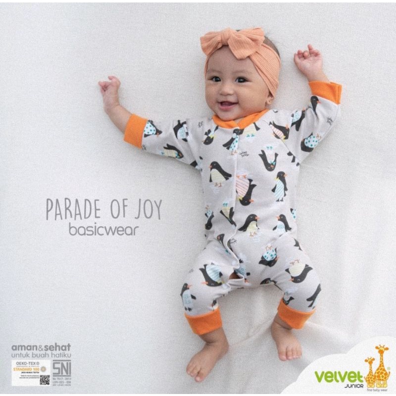 Velvet Junior Jumper Bayi Sleepsuit Oblong Buka Kaki Parade Of Joy