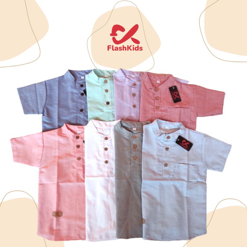 Flashkids Kemeja Anak Koko 4-12 Thn