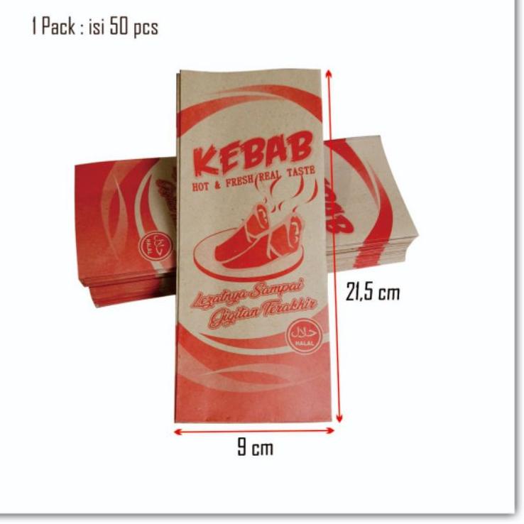 

(♥C6369] Box kebab Kemasan kebab Bungkus kebab Dus kebab Packing kebab (Kecil per 50 pcs)