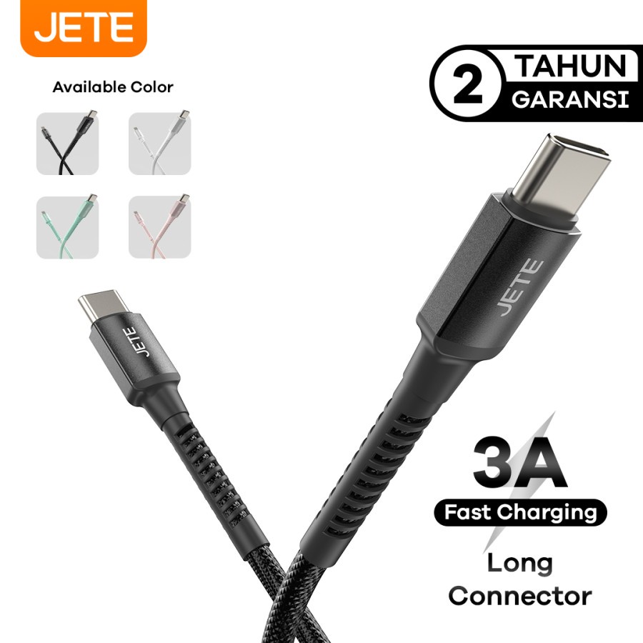 Jual Kabel Data Type C To Type C Pd W Fast Charging A Jete Ca Garansi Shopee Indonesia