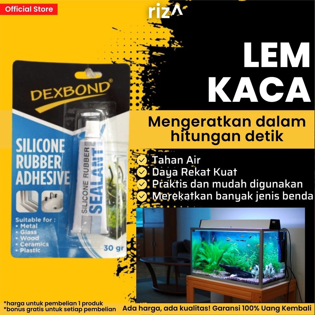 Lem Kaca Aquarium Super Glue Sealant Silicone Dexbond Glass Silikon Akrilik Akuarium Retak Jendela K