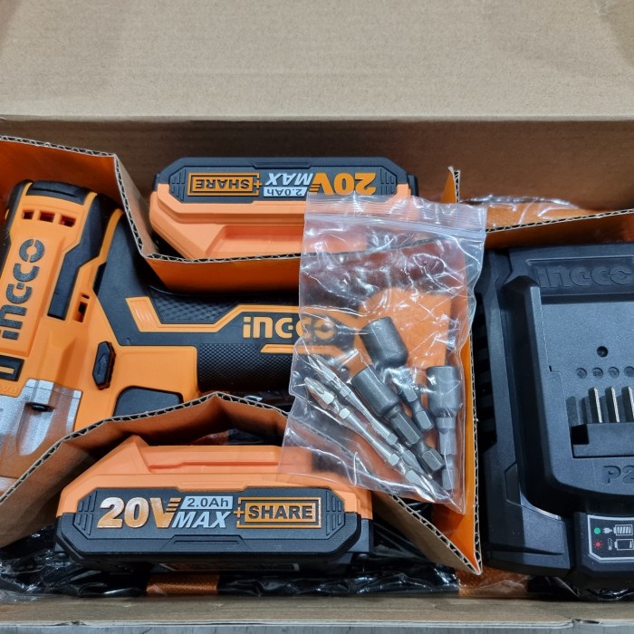 Mesin Cordless Impact Driver Brushless/ Brushless Impact Driver Ingco #Original