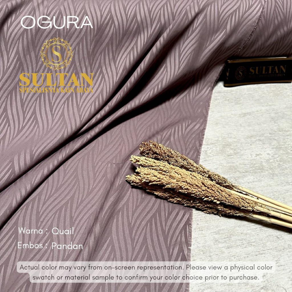 50CM EMBOS PANDAN OGURA QUAIL KAIN ABAYA SULTAN