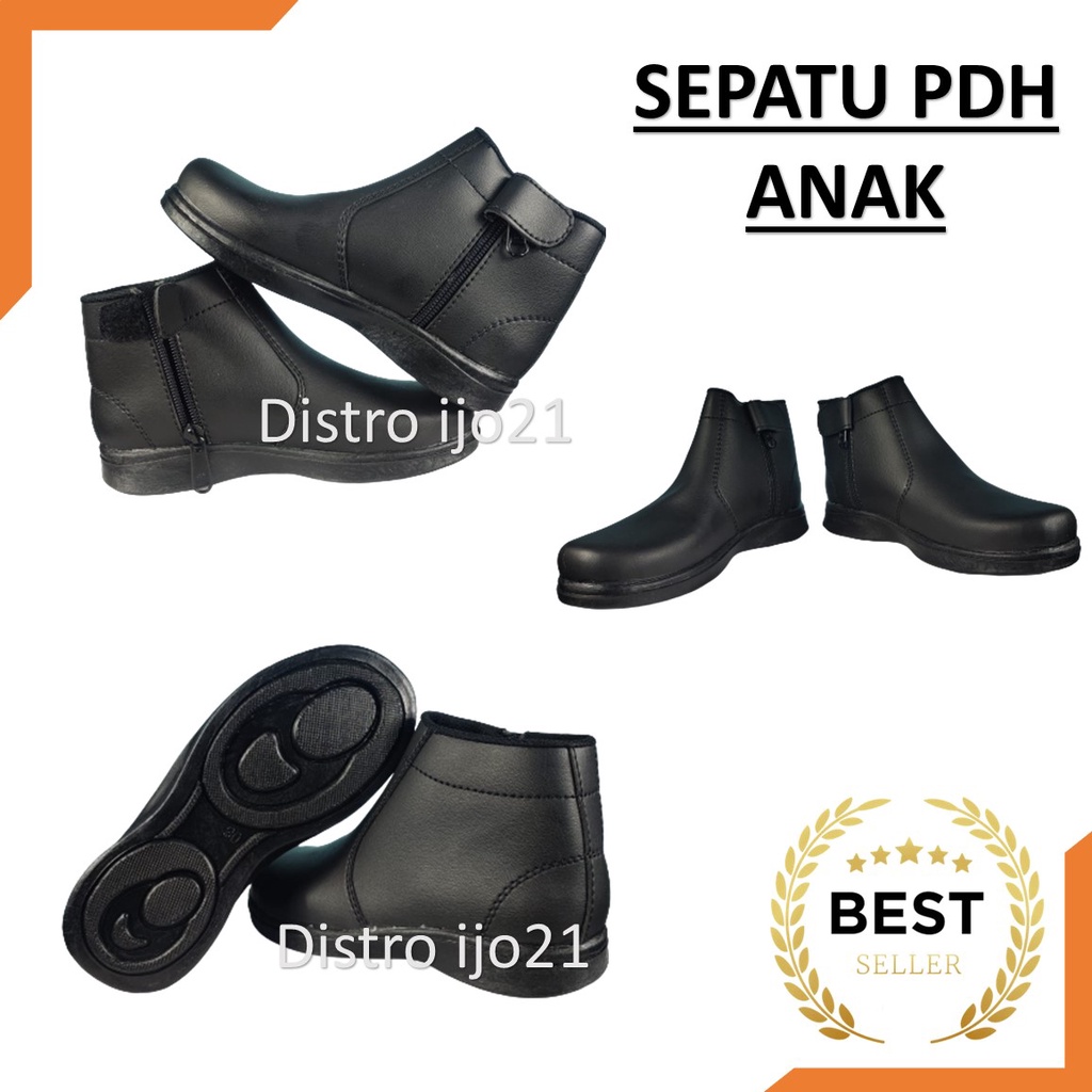 SEPATU PDH ANAK TERBARU RESLETING SEPATU PROFESI ANAK POLISI LORENG DAMKAR MURAH LAKI LAKI PEREMPUAN