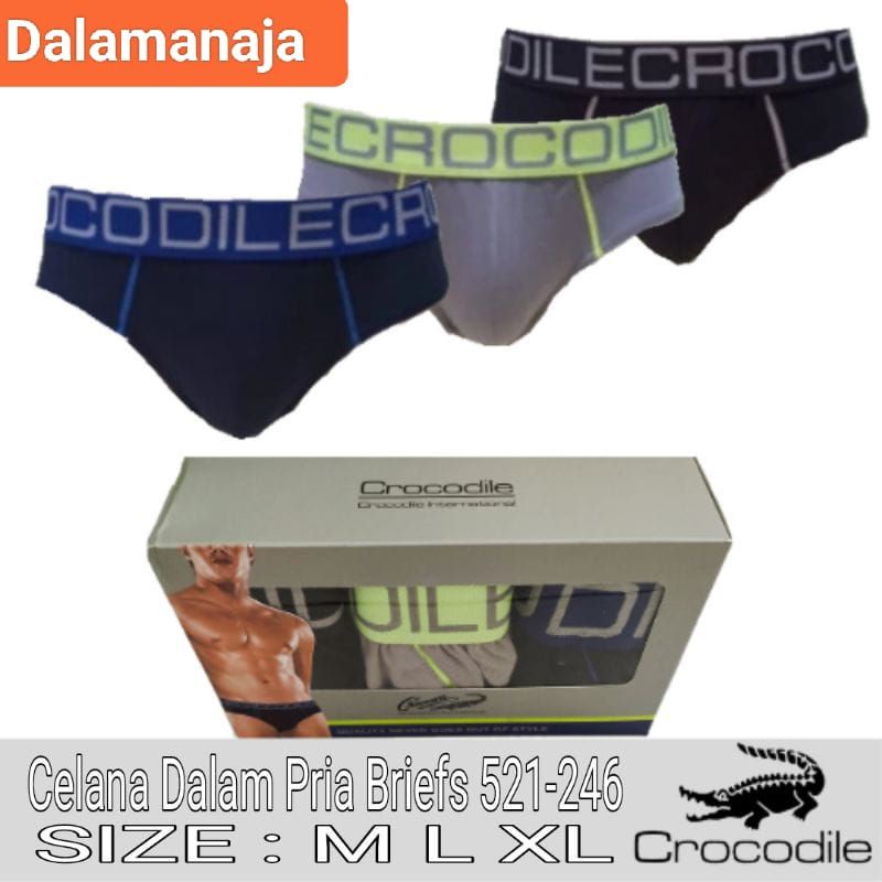 CROCODILE Celana dalam Pria Style 521-246 Sekotak isi 3 pcs