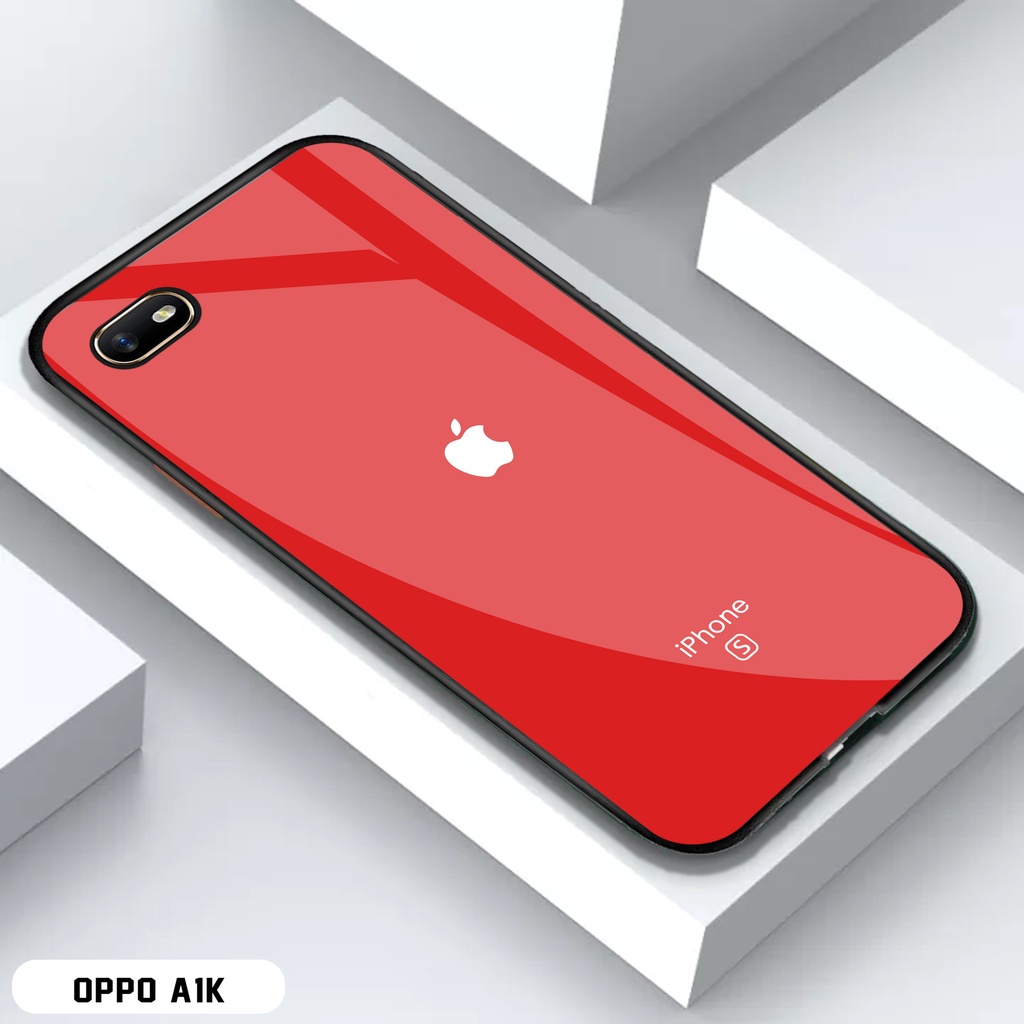 [COD]Promo Case Oppo A1k Casing Hp Motif Logo Iphone Apple 003 Aesthetic Gambar Custom Desain Kekini