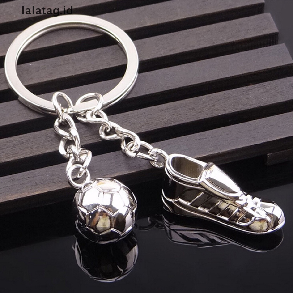 [lalatag] Gantungan Kunci Ring Logam Lucu 3D Baru Keyfob Keren Sepatu Bola Indah Keyrings [ID]