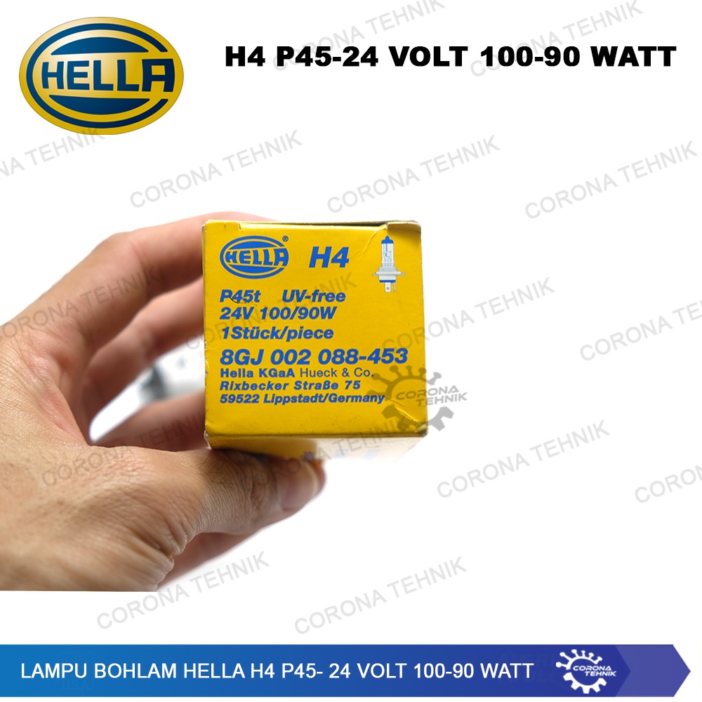 H4 P45 - 24 Volt 100-90 Watt Lampu Bohlam Hella