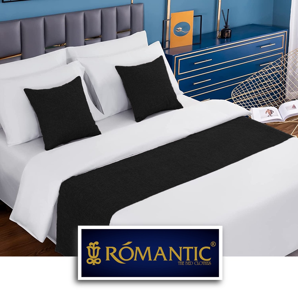Bed Runner / Selendang kasur Balck by ROMANTIC standard Hotel minimalis