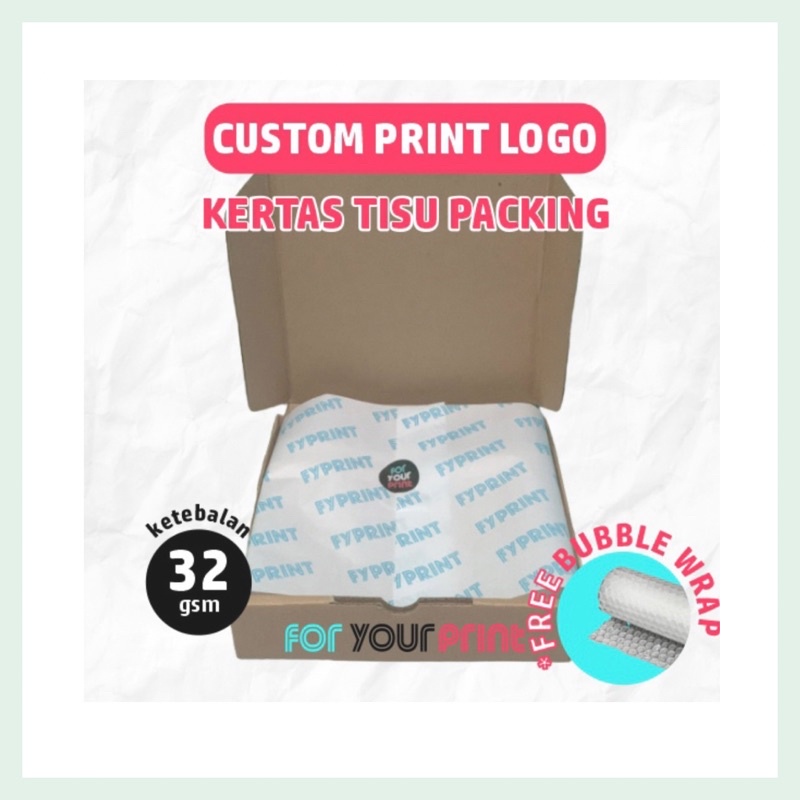 (CUSTOM LOGO) KERTAS TISU PACKING / KERTAS PACKING OLSHOP