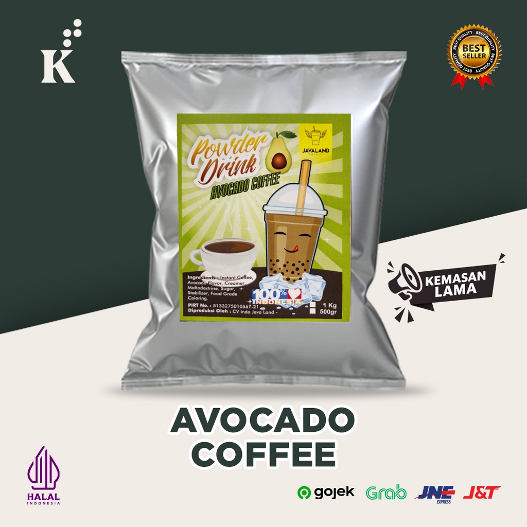 Bubuk Minuman Bubble Powder Drink Avocado Coffee ORIGINAL Javaland 1kg