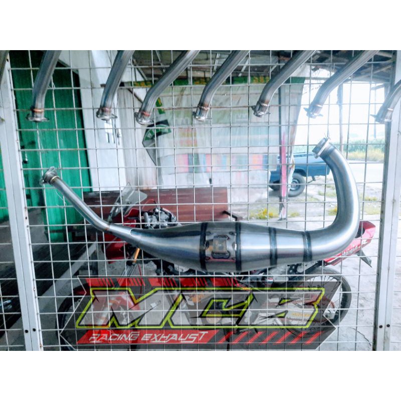 Termurah Chamber/Perut/Gembung knalpot ninja RR/R leher L pres galvanis