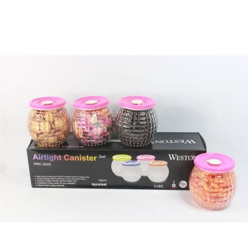 Toples weston original 4 set x 750 ml warna biru