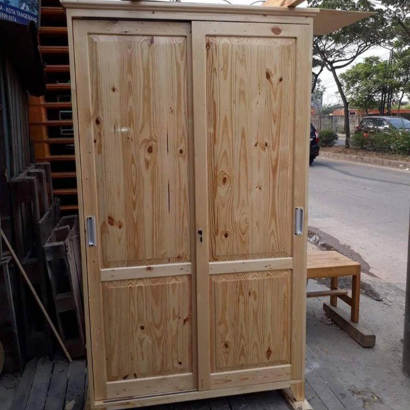 lemari pintu geser lemari kayu jati Belanda murah