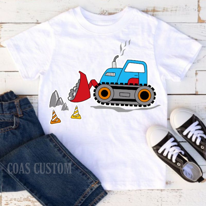 Kaos mobil beko baju anak free cetak nama