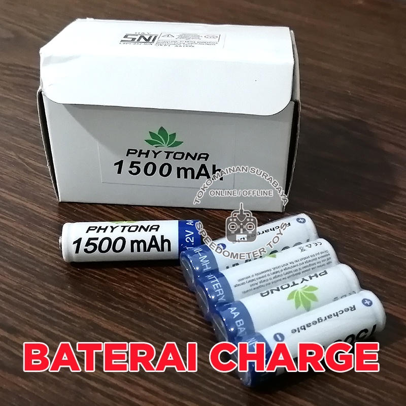 Baterai Charge Phytona Ni-Mh 1500mAh | Baterai Cas