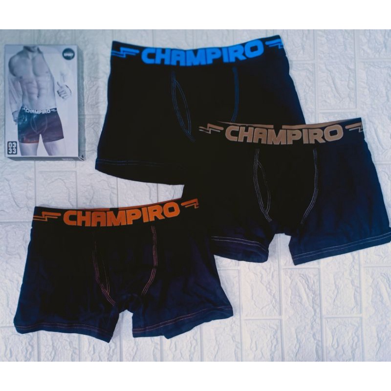 Boxer Cowok Remaja dan Dewasa Bahan Cotton || CD Cowok Champiro