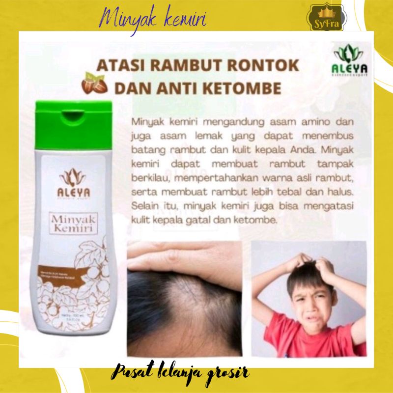 Minyak kemiri penumbuh rambut anti botak  obat kebotakan