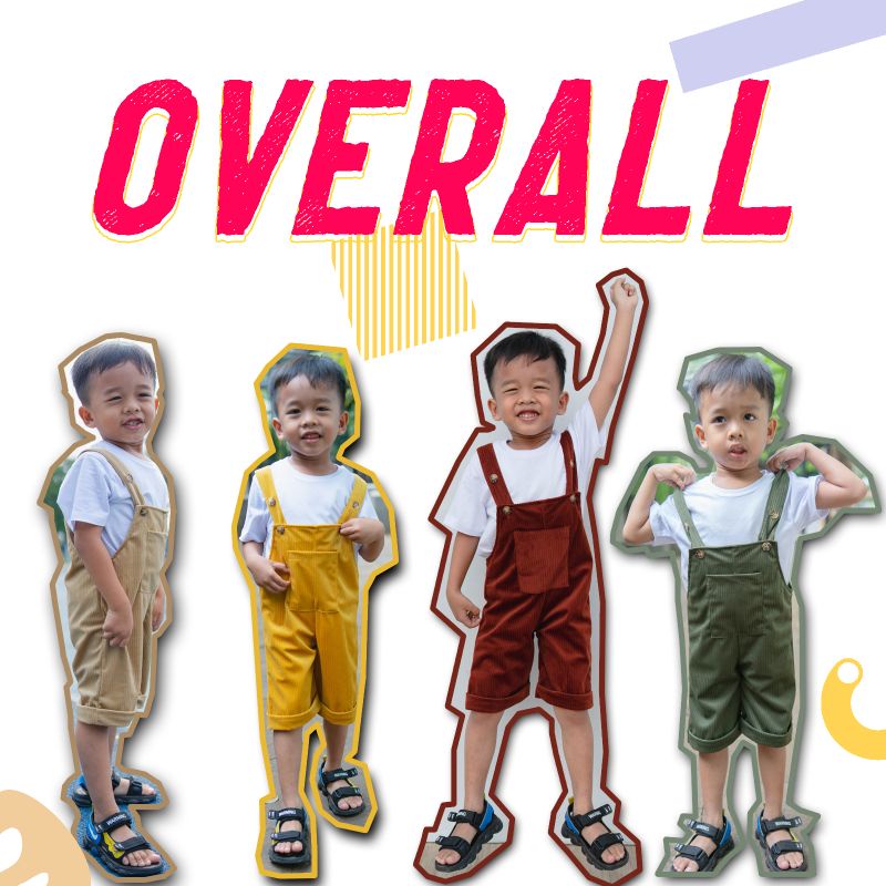Overall Anak Baju kodok Anak Corduroy Umur 2 s/d 7 Tahun Unisex