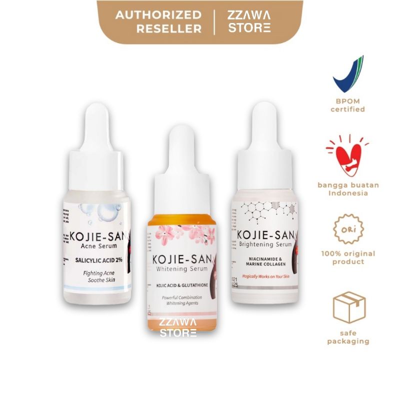 KOJIE-SAN Face Serum 25mL | Whitening Serum / Brightening Serum / Acne Serum Halal BPOM