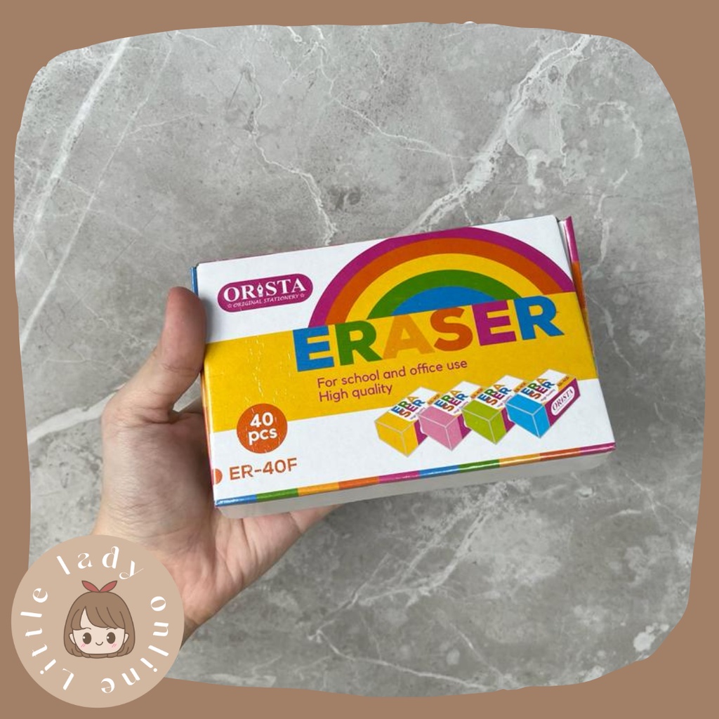 

(ISI 2) Penghapus Pensil Eraser Warna Warni Uk 3cm Alat Tulis Kantor Serbuk Sedikit