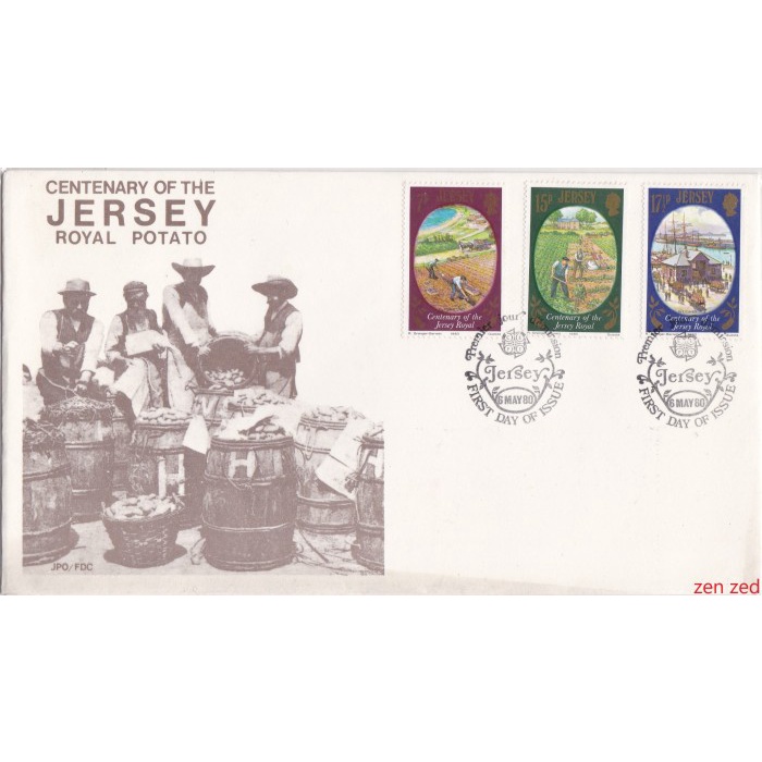 

A728 Prangko Jersey FDC 1980 The Jersey Royal Potato 1 Pcs