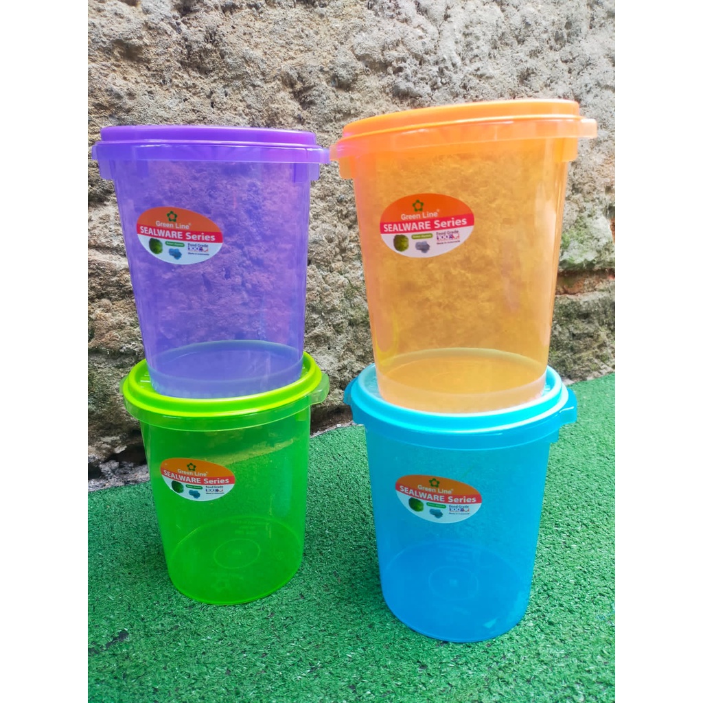 Toples sealware greenline 1000Ml plastik bulat