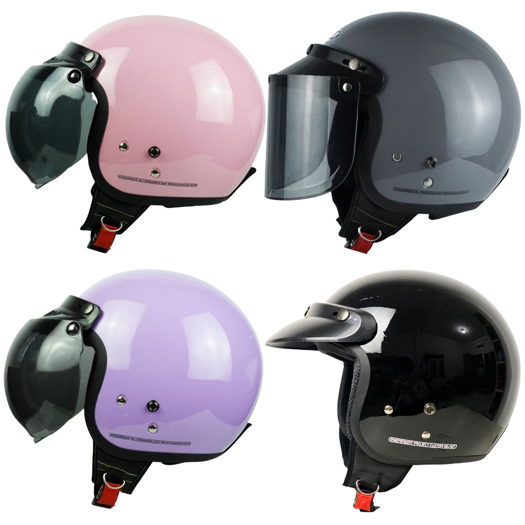 Helm Bogo Dewasa Retro Full Leher Classico Sni Wanita Premium