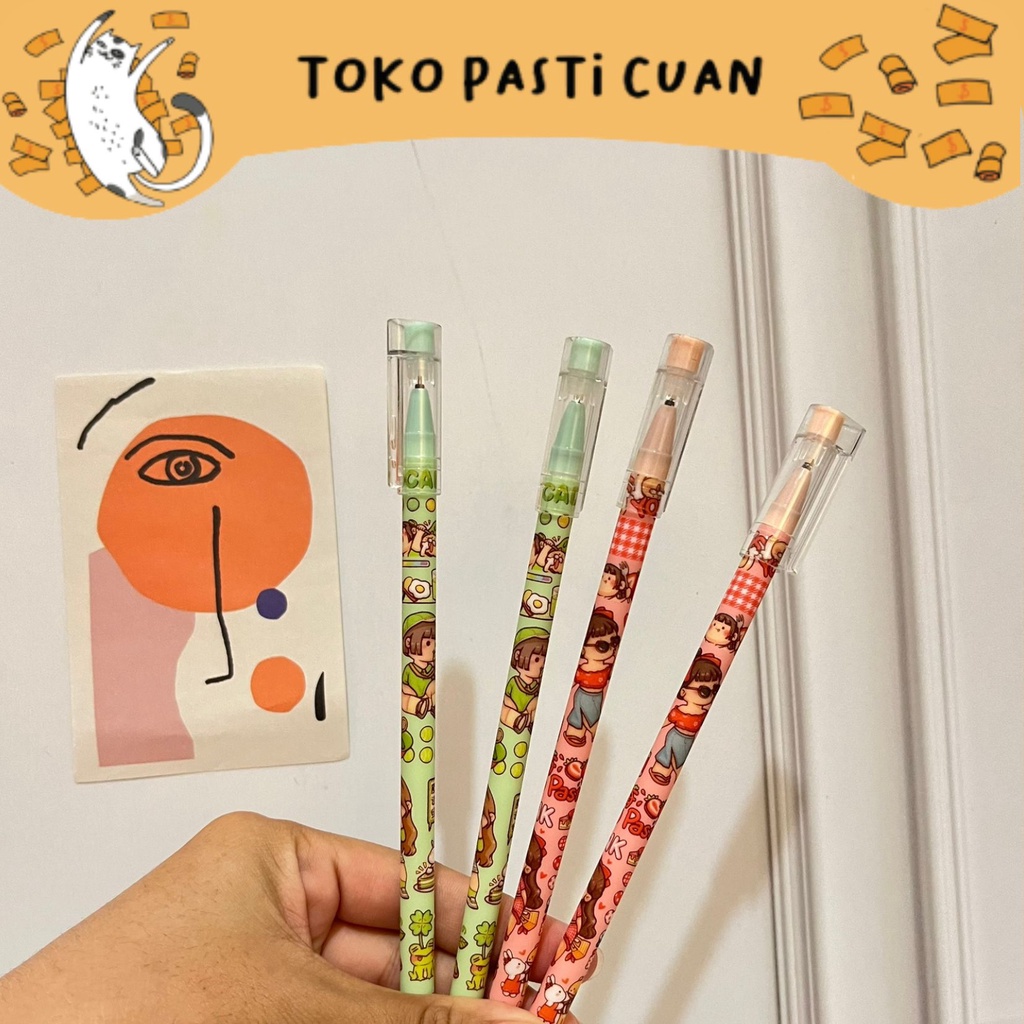 

pulpen pen odemai karakter wanita (4/8/12 pcs) pen lucu bolpen kebutuhan sekolah anak bisa COD imut import termurah kualitas dijamin