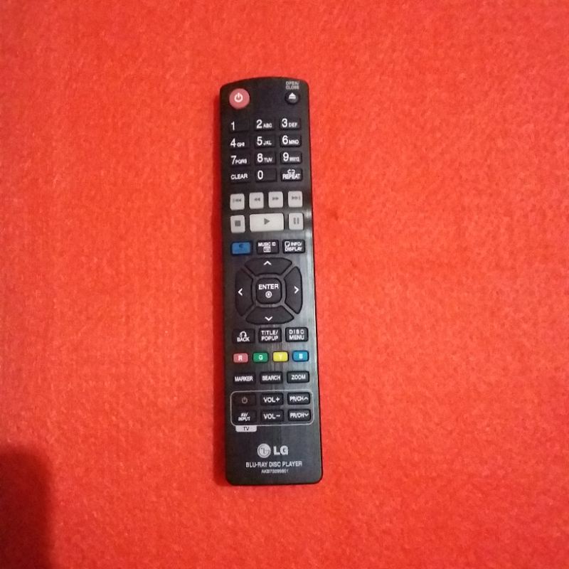 REMOTE BLU-RAY DISC PLAYER LG SERI AKB73295901 ORIGINAL