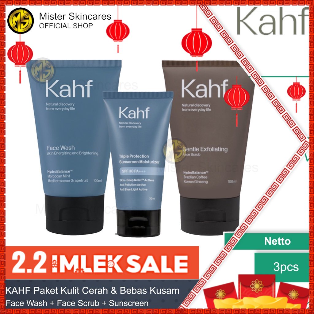 Jual KAHF Paket Kulit Cerah dan Bebas Kusam ( Face Wash Energizing