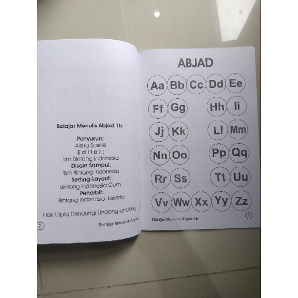 buku belajar menulis abjad 1a&amp;1b